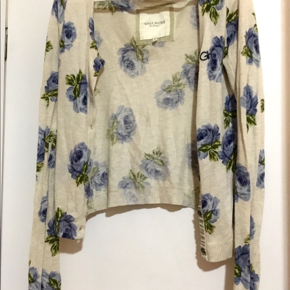 “GILLY HICKS Sydney” Flower Cardigan